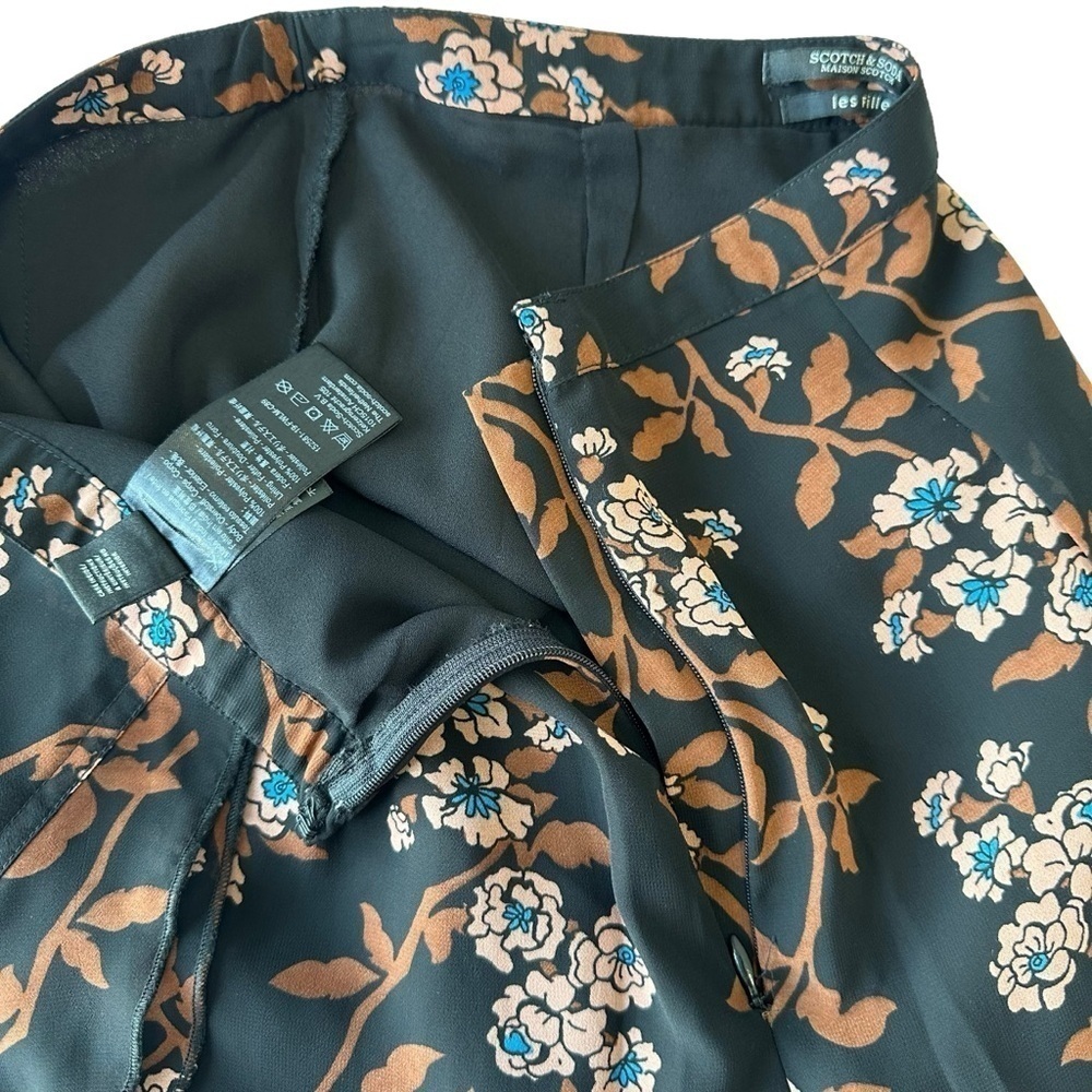 SCOTCH & SODA WOMENS FLORAL ASYMMETRICAL FLOWY FISHTAIL MAXI SKIRT XS  NWOT - Picture 6 of 10